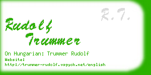 rudolf trummer business card